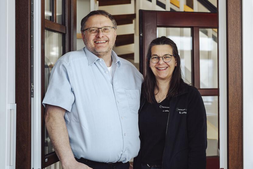 Portraitbild Portraitbild von Mitarbeitern der Tischlerei Lohse