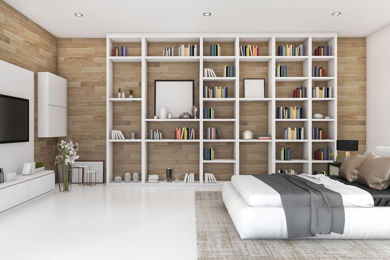 Regal fürs Schlafzimmer planen Offenes Regal im Schlafzimmer